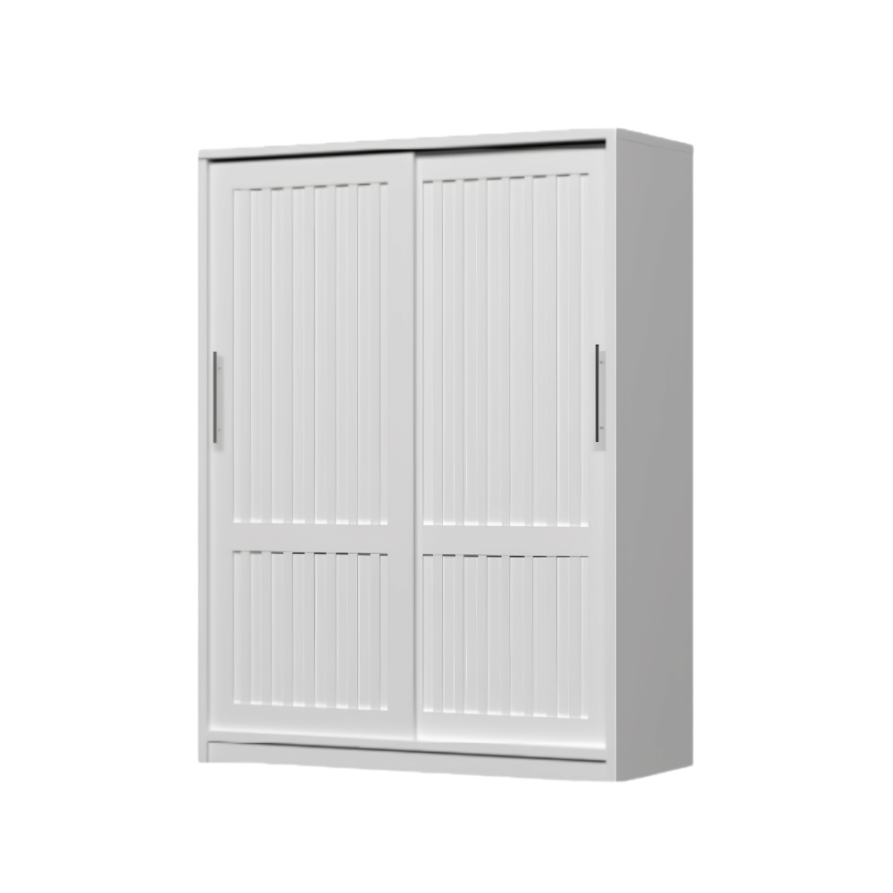 ตู้เสื้อผ้าบานเลื่อน WISDOM DESIGN FURNITURE รุ่น W15SLT 150 ซม. สีขาว_0